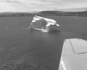 Iceberg off a wing