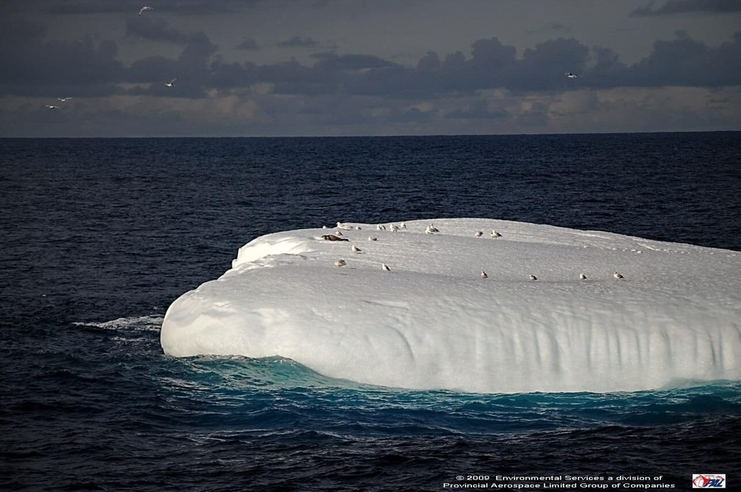 Fotografía de un iceberg por el equipo del Servicio de Medio Ambiente de PAL Aerospace