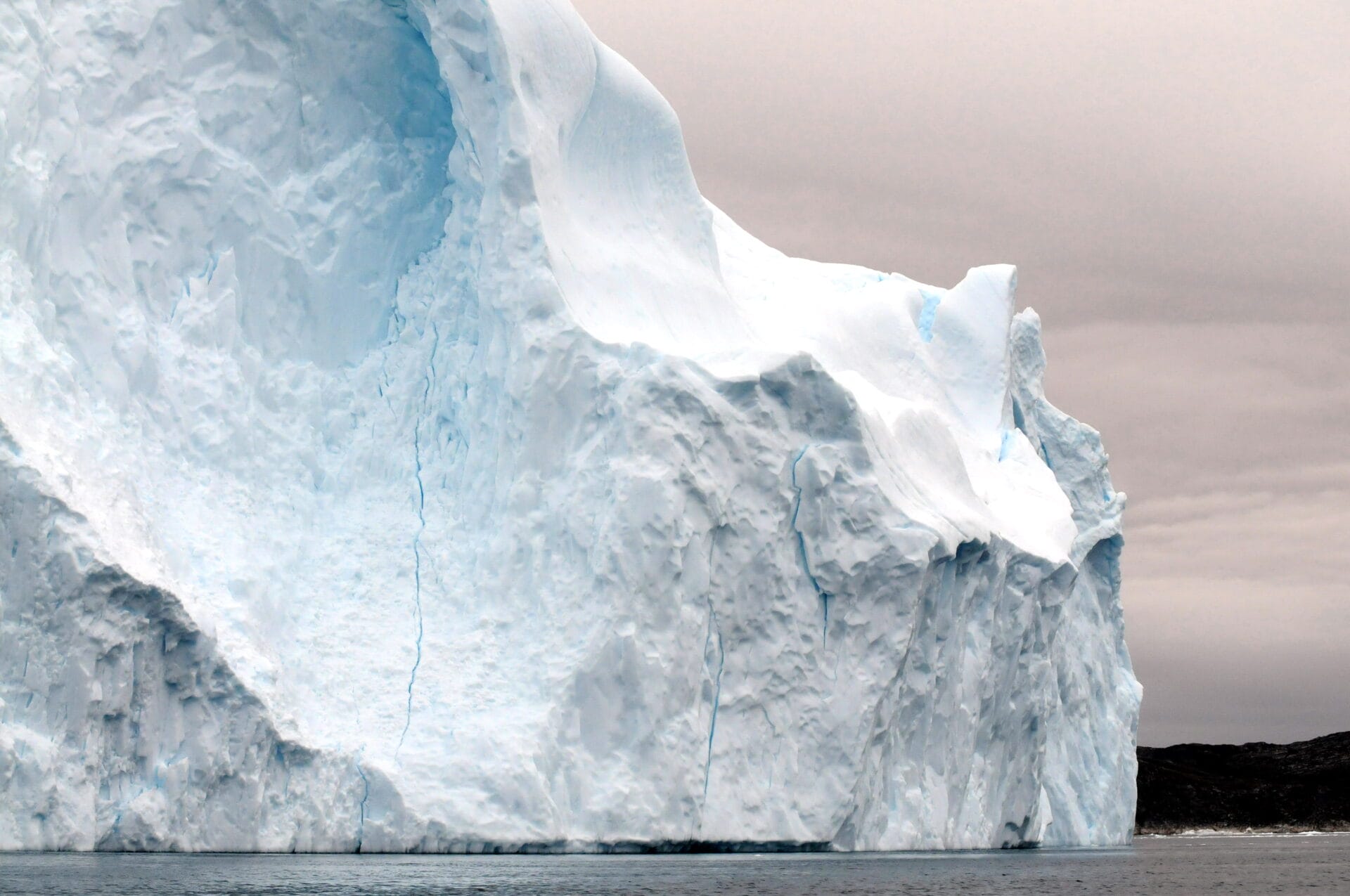 photograph of iceberg