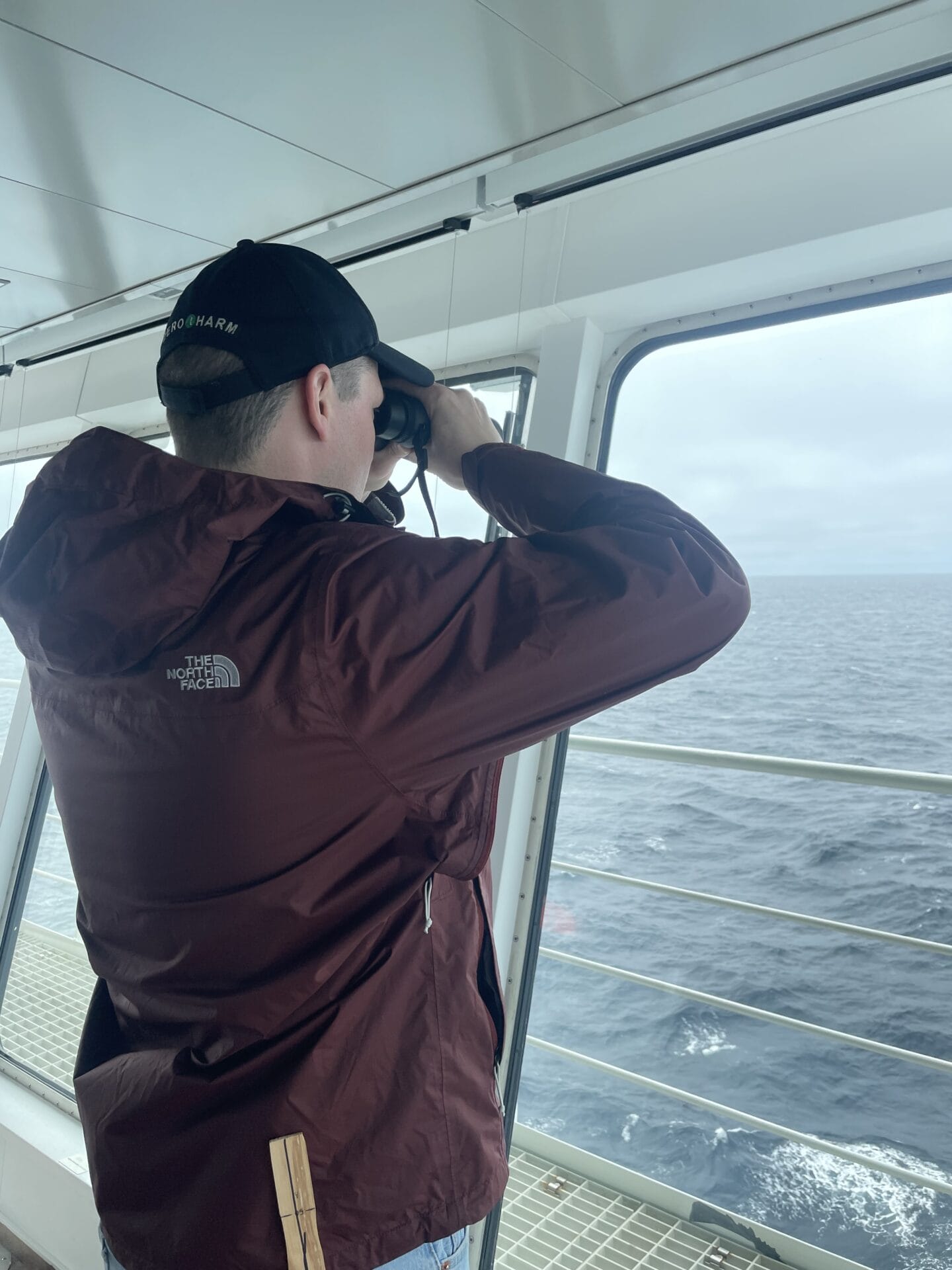 Photograph of offshore wildlife observer