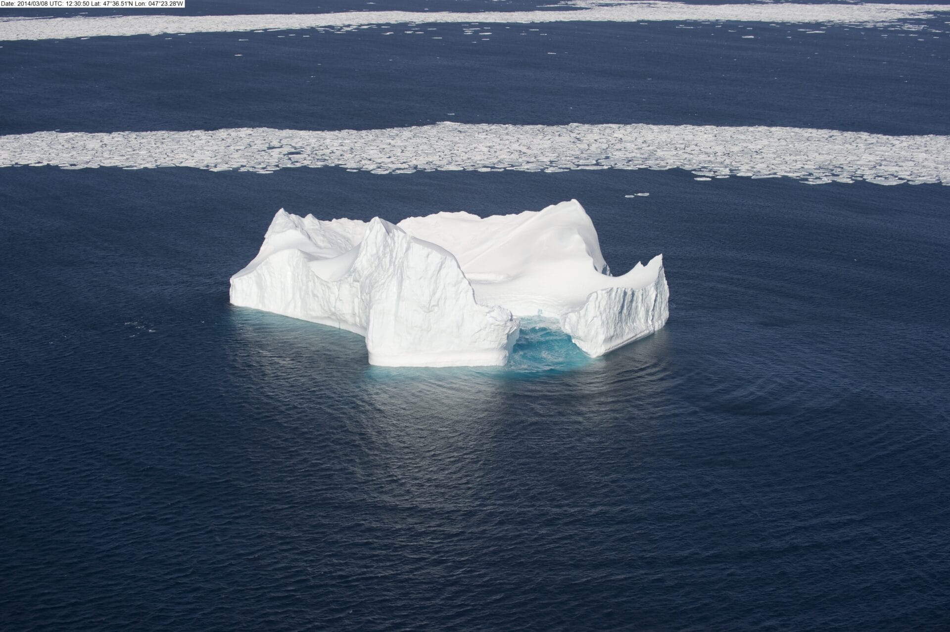 photograph of iceberg