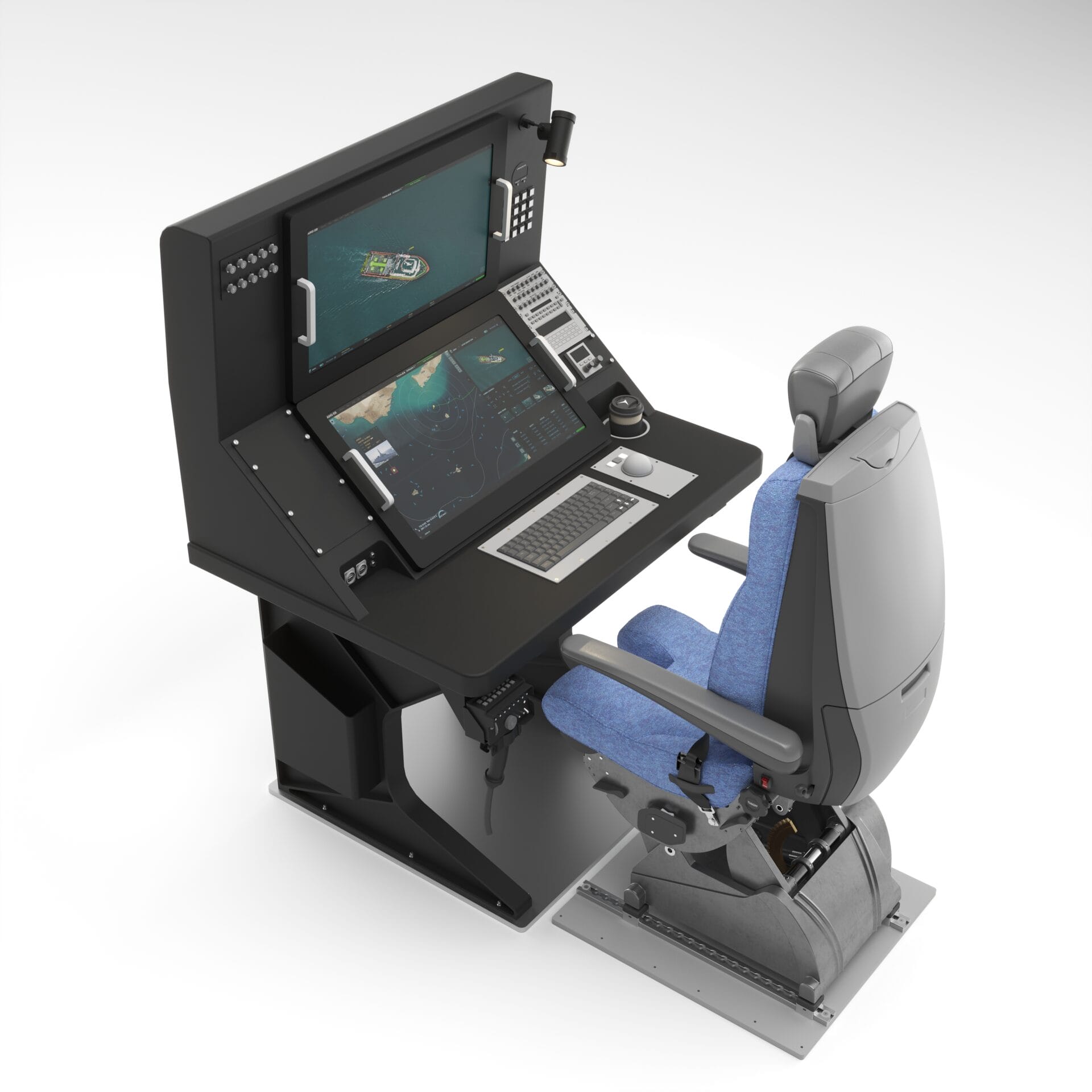 isolated mission console on white background